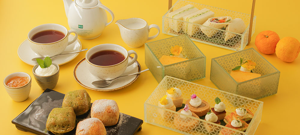 【東山の新緑に包まれる】柚子と京都のお茶アフタヌーンティー