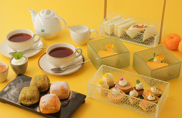 【東山の新緑に包まれる】柚子と京都のお茶アフタヌーンティー